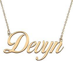HUAN XUN Customized Custom Simple Any Name Necklace