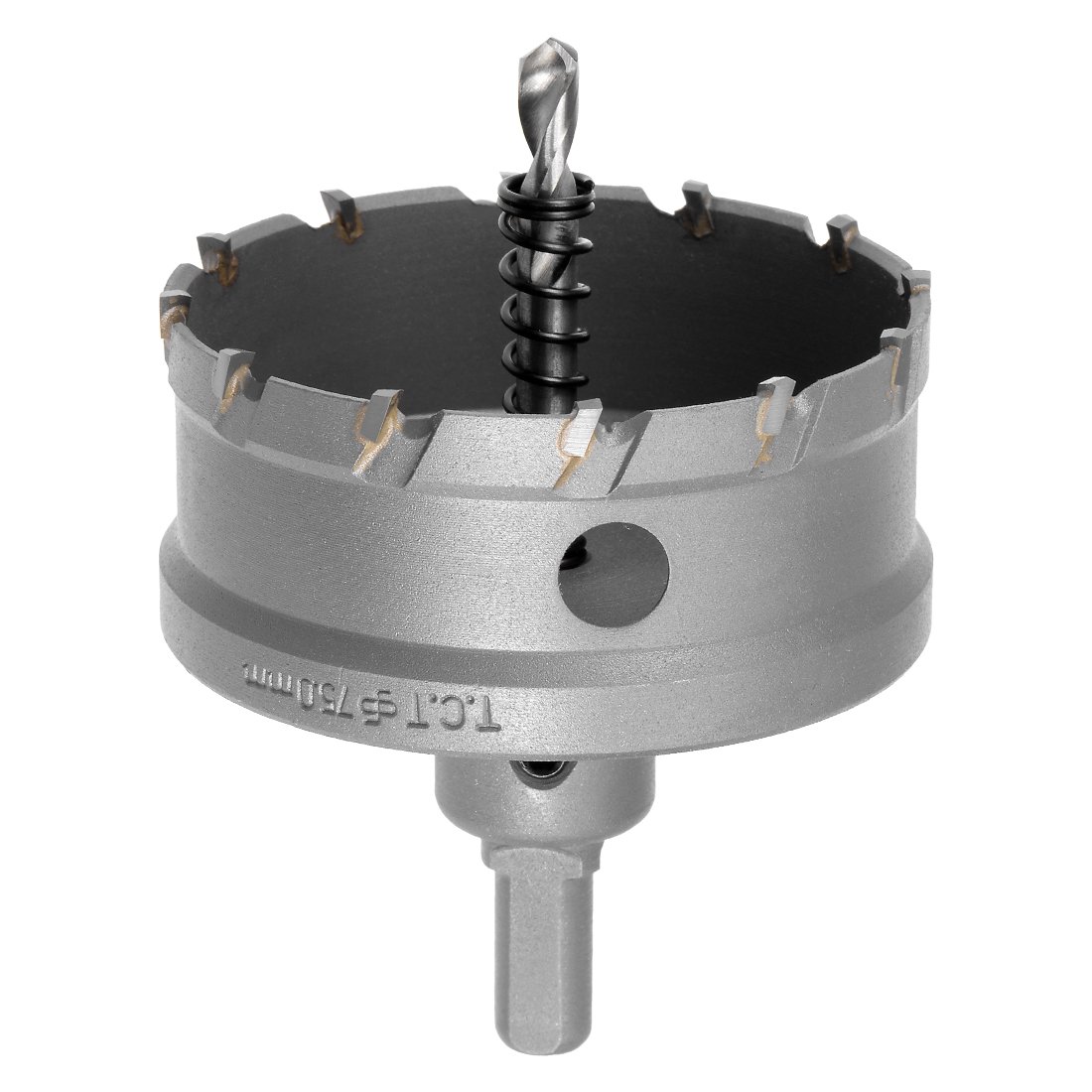 Sourcingmap Carbide Hole Saw Drill Bit, 75mm Hole Cutter for Stainless Steel Alloy Cast Iron Copper Metal Sheet, with Limit Step