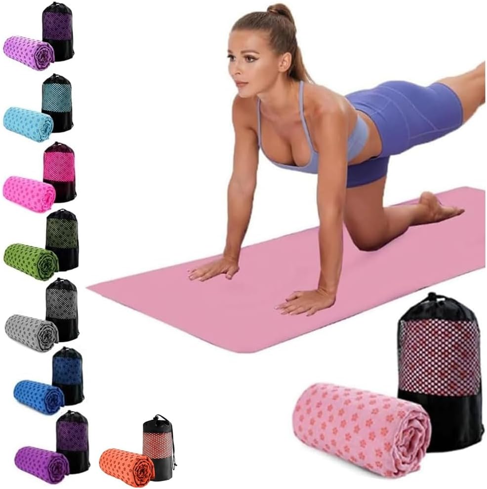Oaygat Yoga Towel Non-Slip Sweat Absorbent Quick-Dry 183x63cm with Mesh Bag