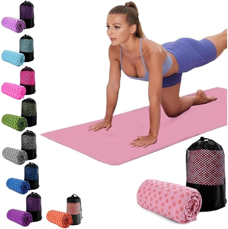 Oaygat Yoga Towel Non-Slip Sweat Absorbent Quick-Dry 183x63cm with Mesh Bag