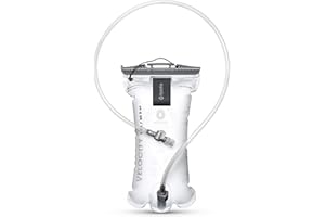 HydraPak Velocity Hydration Reservoir (1.5L, 2L, 3L), Ultralight Water Bladder, Self-Sealing Bite Valve, Leak Proof, Reversib