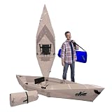 Tucktec 8' Jr. Foldable Kayak - 225 lb. Capacity, 2-Minute Set Up, Lightweight & Portable Kayaks - Made in USA - Tan