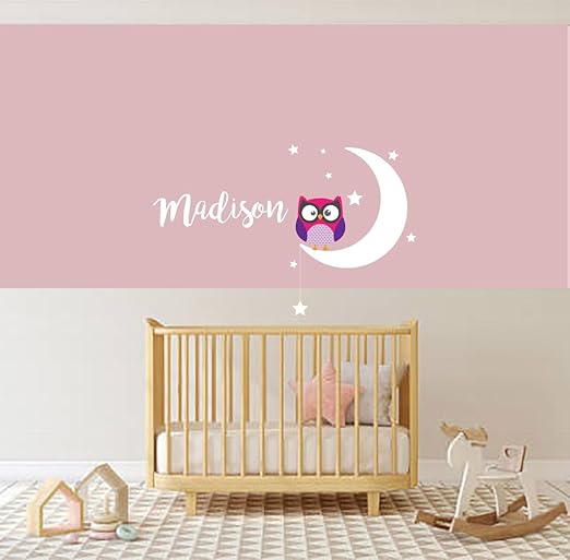 Amazon Com Magictouch Nombre Personalizado Buho Luna Bebe Nina