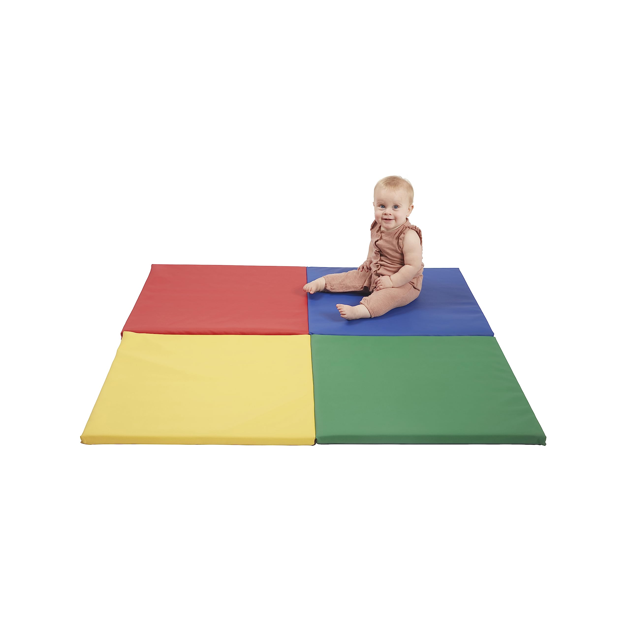 ECR4Kids SoftZone Quad Fold-N-Go Activity Mat, Folding Playmat, Assorted