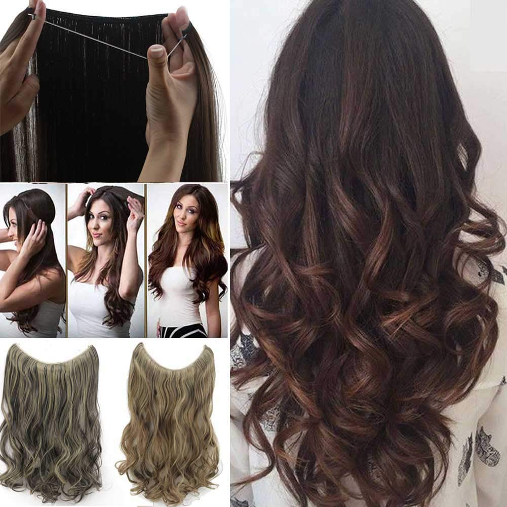 Amazon Com Ombre Hair Extensions Brown Long Natural Wavy Curl