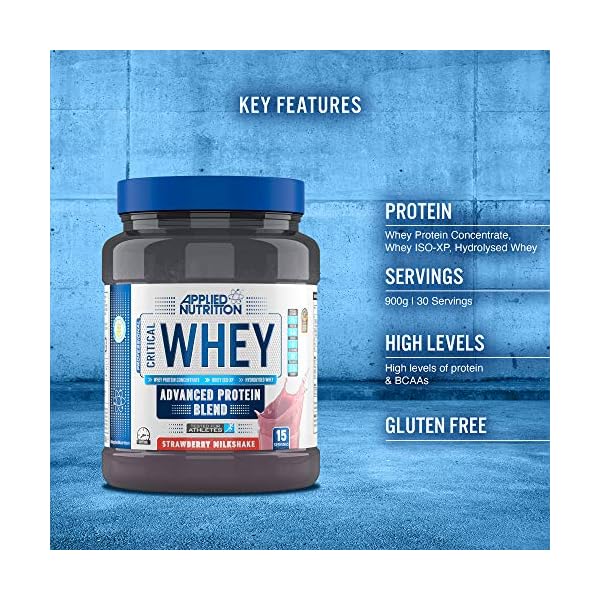 Applied-Nutrition-Critical-Whey-Protein-Powder-Shake-Gold-Muscle-Building-Supplement-with-Glutamine-High-Standard-Amino-Acids-BCAA-450g-15-Servings-Vanilla-Ice-Cream Applied Nutrition Critical Whey Protein Powder Shake, Gold Muscle Building Supplement with Glutamine & High Standard Amino Acids, BCAA 450g - 15 Servings (Vanilla Ice Cream)