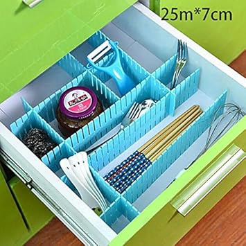 Amazon Com Topmountain Plastic Diy Adjustable Drawer Divider