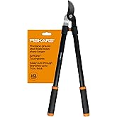 Fiskars 28&rdquo; Garden Bypass Loppers, Tree Trimmer with 1.5" Cut Capacity | Heavy-Duty Tree Trimmer with Low-Friction Steel Blades That Stay Sharp, SoftGrip &amp; Shock-Absorbing Bumpers for Comfort