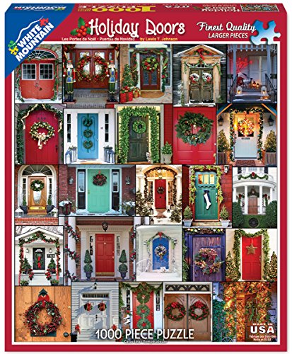 White Mountain Puzzles Holiday Doors Jigsaw Puzzle (1000 Piece)