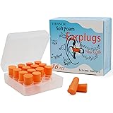 targeal 16PCS Earplugs,Ear Plugs for Sleeping, Highest NRR 33dB Soft Form Earplugs, Reusable Sound Blocking Earplugs for Snor