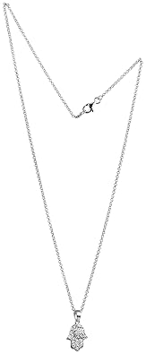 Nenalina Damen Halskette aus 925 Sterling Silber mit Hand der Fatima Anhänger 45cm lang
