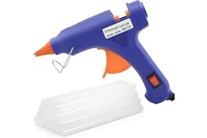 FIFCHALL Hot Glue Guns with 20pcs Glue Sticks, Mini Hot Melt Glue Gun Kit for Crafts, Glue Gun for School DIY Arts, Sealing, Home Repairs, Blue