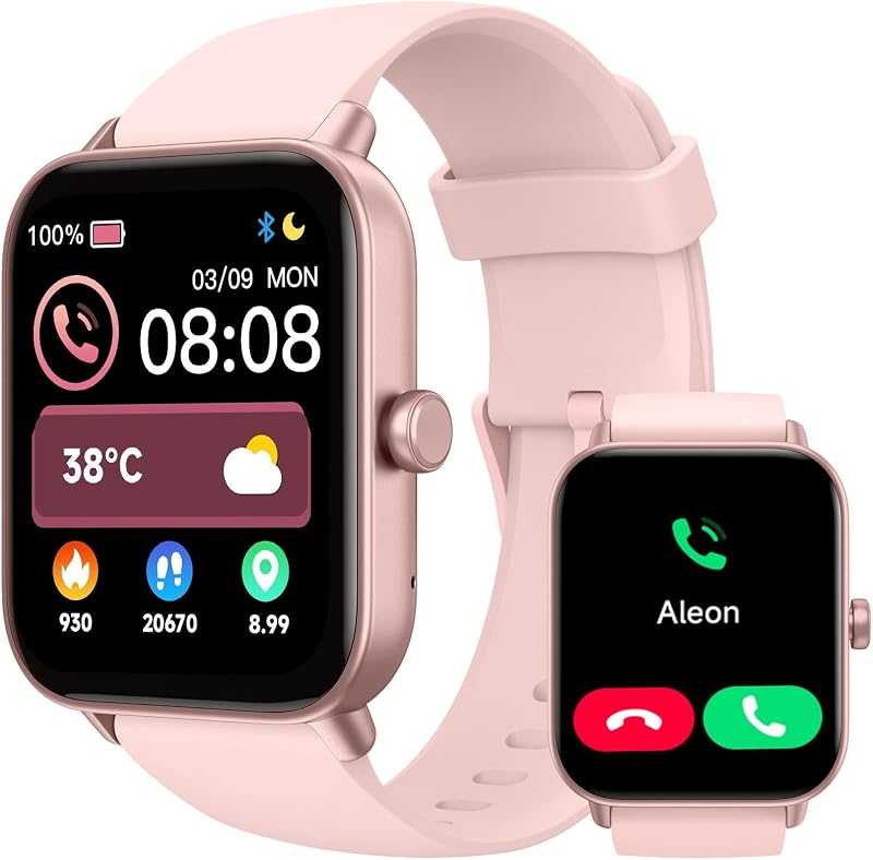 TOOBUR Smart Watch Women Alexa Built-in IP68 Waterproof 1.8" Fitness Tracker