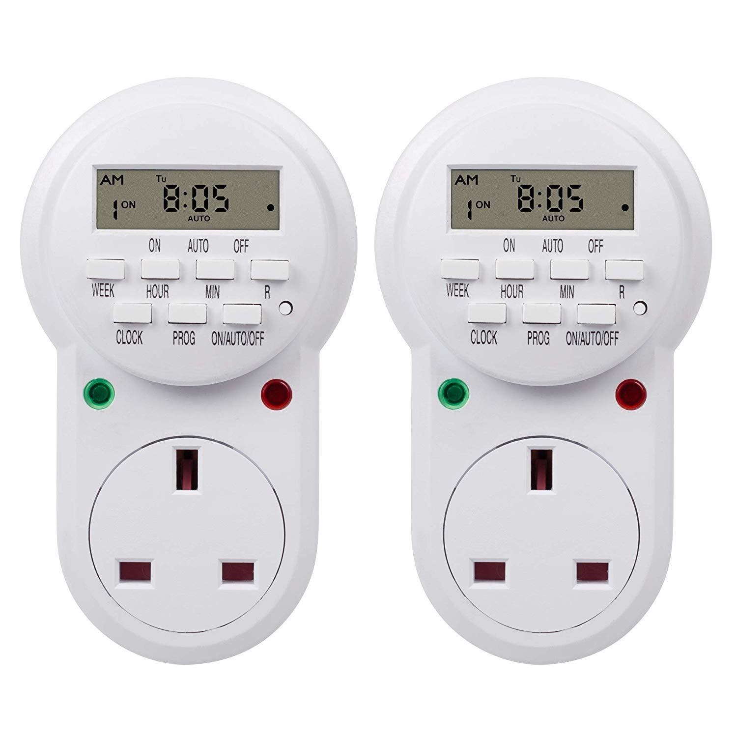 HBN Weekly Programmable Electronic Plugin Digital Timer with LCD