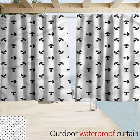 Amazon Com Doorway Curtain Mushroom Stylized Black Fungus Drapes