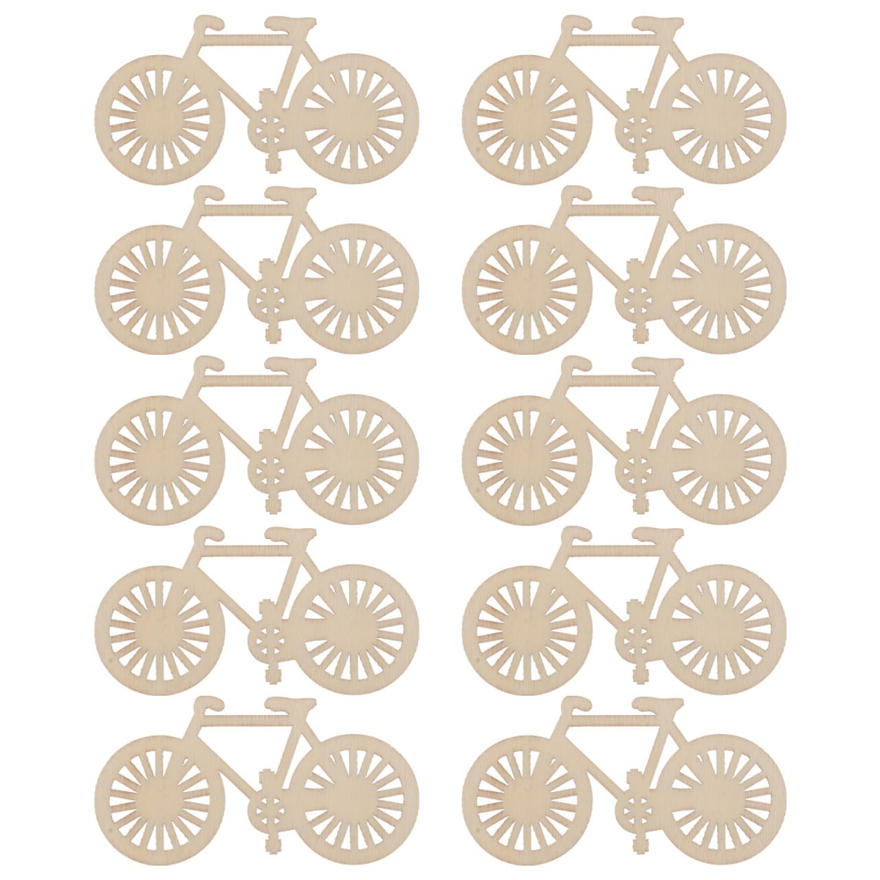 Amosfun Wooden Bicycle Ornaments Bike Cutout DIY Handmade Wood Slices Crafts for for Home Christmas Birthday Engagement Wedding Festival Party Decorations