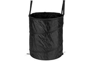 DIYDEG Collapsible Trash Can, 24 Gallon Reusable Outdoor Portable Pop Up Trash Can Camping Trash Can, Locking Design Foldable Waterproof Garbage Can for Parties Camping Recycling (Black)