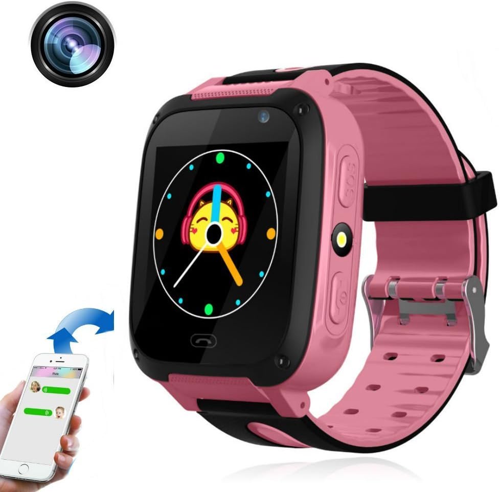 TKSTAR 1.44 Inch Smartwatch Bambini,Orologio Phone con Touch Screen SOS chiamata Watch LBS Attivit&uml;&curren;Tracker Localit&uml;&curren;Finder,Telecamera Remota Monitor,Torcia Elettrica Orologio Telefono TKS4(rosso)