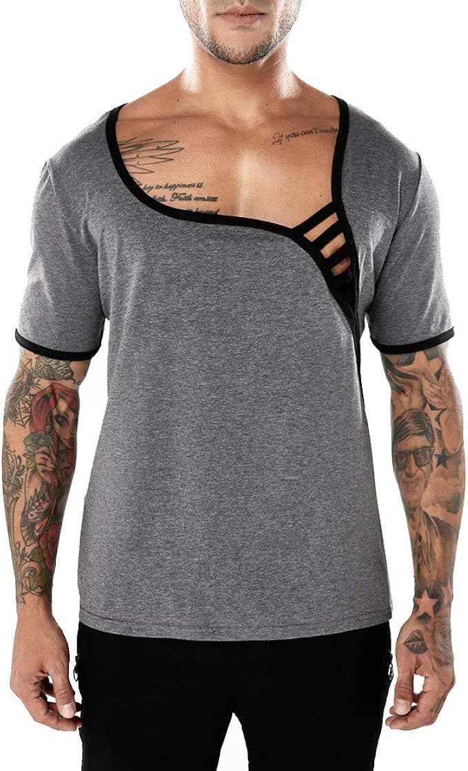 Camiseta para Hombre, Verano Manga Corta Color sólido Moda Diario ...