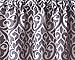 Stylemaster Twill and Birch Bryce Chenille Scalloped Valance with Cording, 55 by 17-Inch, Pewter