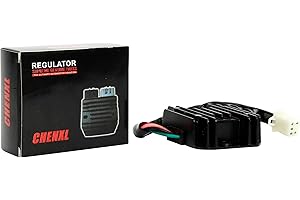CHENXL Universal 12V 5-Wire Full-Wave Voltage Regulator Rectifier - Compatible with GY6 Scooters, ATVs, UTVs, Golf Carts, Lawn Mowers, Dirt Bikes, Motorcycles, and DIY Engines (Magneto up to 100W)