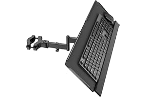 Keyboard Tray Pole Mount - PUTORSEN Keyboard Mount fits Most Standard and Oversized Keyboards, Holds up to 2.2lbs, Black