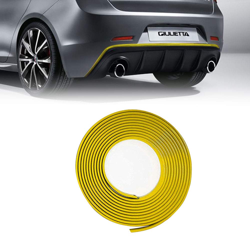 Quattroerre Yellow Profile Sticker Dam Bumper Rear Alfa Giulietta with 3M APT Double-Adhesive