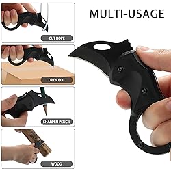 2 Pack Carabiner Small Folding Knife with Stainless