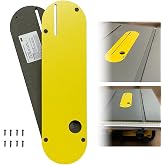 AGILLE PVC Carbon Zero Clearance Table Saw Insert Fits for DeWalt 7491, 7491RS, 7490 (Type 1), 744, 745, 746, 7480, with Riving Knife Slot, Tear Resistant for Dado Blade, Throat Plate Insert, 2 Pack