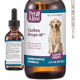 PetAlive Cushex Drops-M for Dogs - Natural Adrenal Support - 2 Fl Oz | Promotes Adrenal &amp; Pituitary Gland Health in Dogs, Reduces Excessive Thirst &amp; Urination, Aids Healthy Skin &amp; Coat