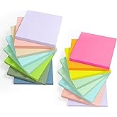 16 Pads Rhawom Sticky Notes 3X3 in, 12 Assorted Colors Post Note,Colurful Super Sticking Power Notepad for Work and Study，45 