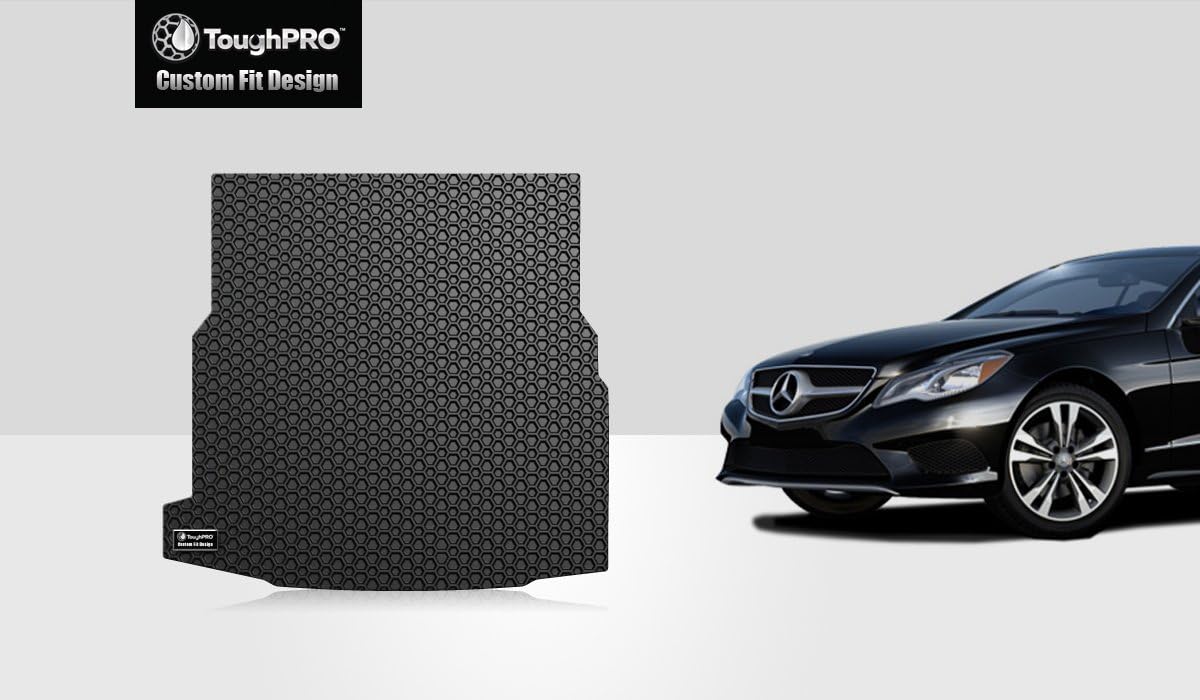 TOUGHPRO Cargo/Trunk Mat Accessories Compatible with Mercedes-Benz E300 E400 (Sedan Only) - All Weather - Heavy Duty - (Made in USA) - Black Rubber - 2017, 2018, 2019, 2020