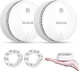 WISUALARM Smoke Alarm 10-Year Battery 2-Pack EN14604 Certified