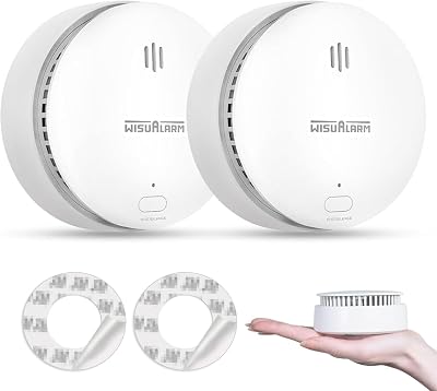 WISUALARM Smoke Alarm 10-Year Battery 2-Pack EN14604 Certified