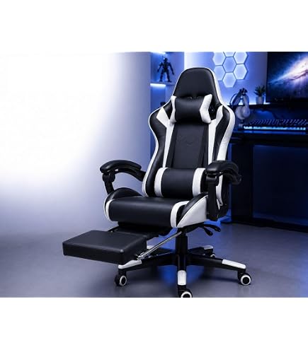 Cadeira Gamer Fox Racer Zerda Azul Com Apoio De Pe | Amazon.com.br