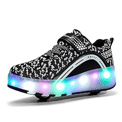 Nsasy Roller Shoes Girls Boys Wheels Sneakers Led