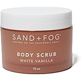 SAND + FOG White Vanilla Body Scrub, California Coast Inspired, 10 oz