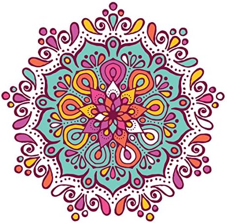 Colourful Mandala Design Sticker | Laptop, Car, Fridge, Wall Art Decal