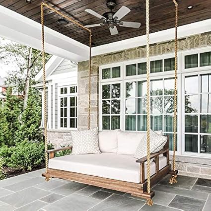 Ad Planet Outdoor And Indoor Covered Wooden Hanging Swing Porch