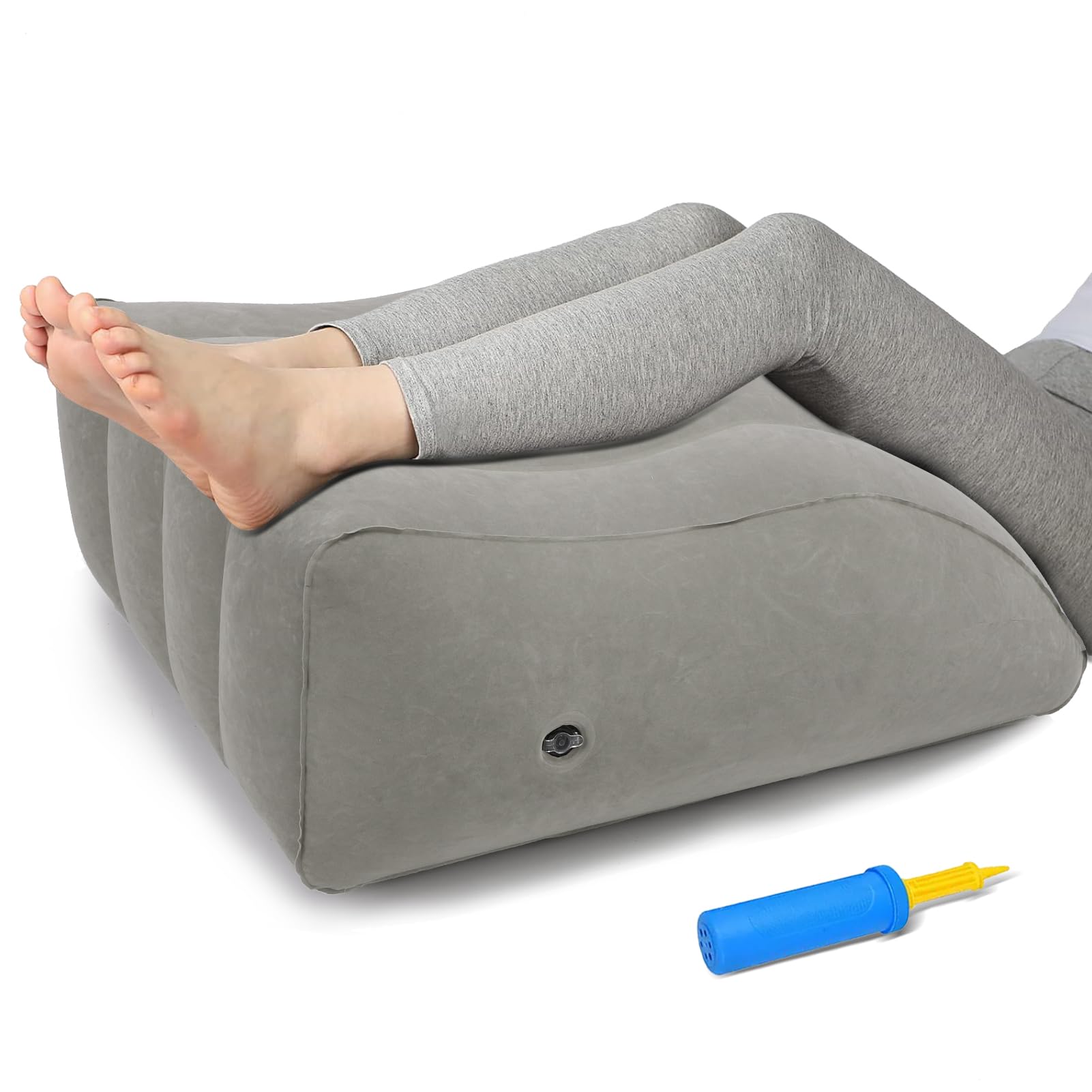 ZYODUOB Leg Elevation Pillow,Inflatable Leg Elevation Pillow for Promoting Blood Circulation,Reducing Leg Swelling,Leg Elevating Pillow for Joint Recovery, Surgery, Sleep Aid