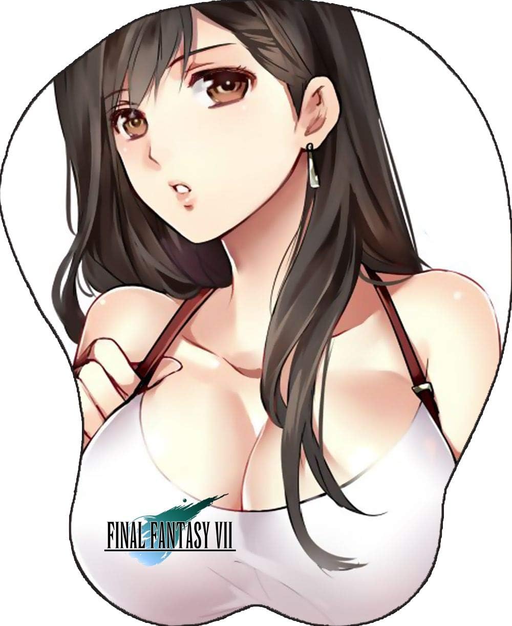 Amazon Co Jp Final Fantasy Vii 7 Tifa Lockhart セクシー オッパイ 3d ゲーミングリストレスト パソコン 周辺機器