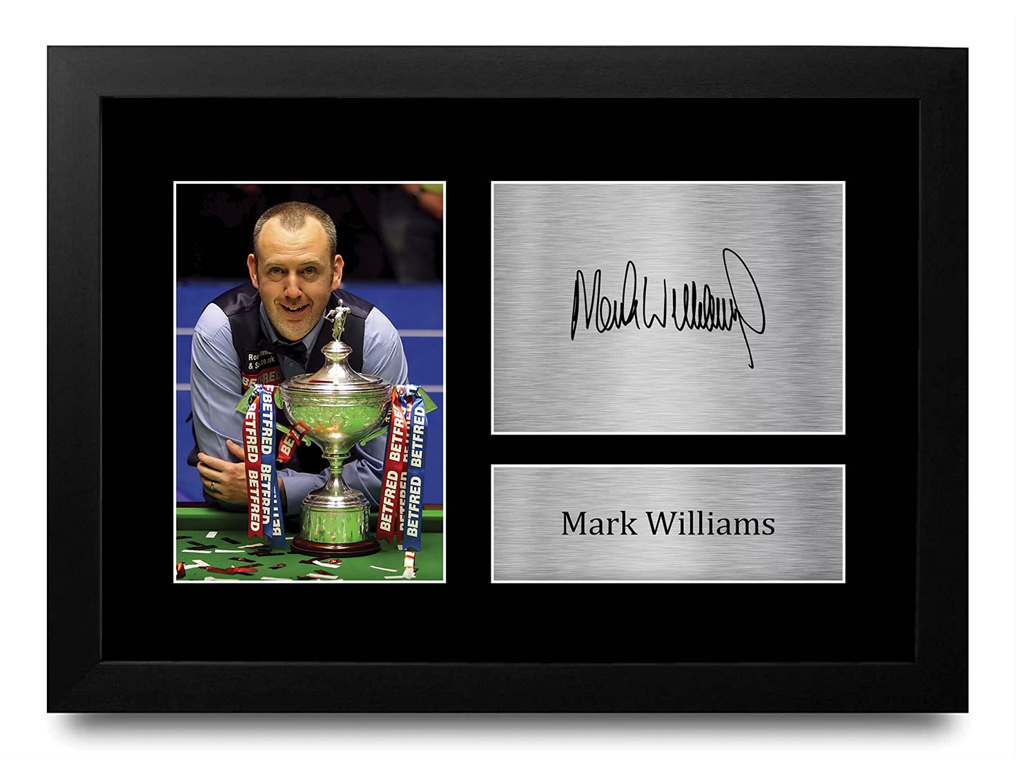HWC Trading FR A4 Mark Williams Snooker Gifts Printed Signed Autograph Picture for WST Memorabilia Fans - A4 Framed