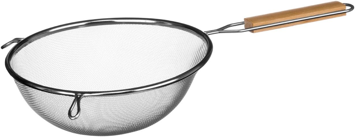 New Stainless Steel Wire Mesh Sieve With Wooden Handle