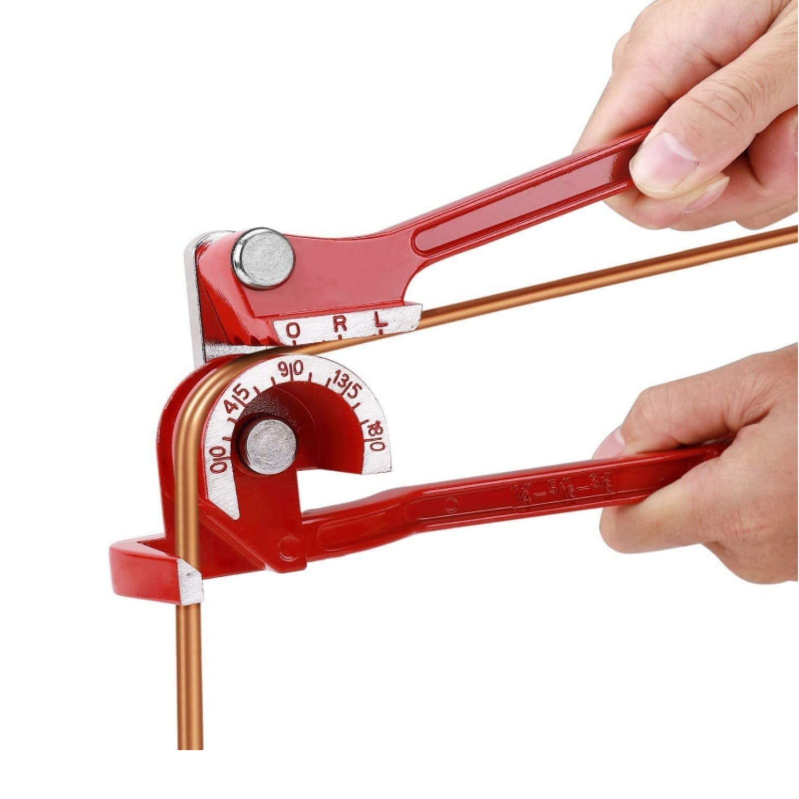 Tube Bender, 3-in-1 Professional Manual Pipe Bender Adjustable 180 Degree Pipe Bending Tool with Non-Slip Handle for Bending Tubes with Diameter of 1/4 inch, 5/16 inch and 3/8 inch