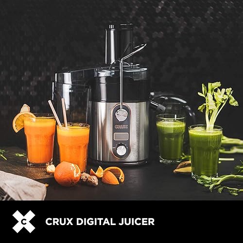 Crux Easy to Clean 5-Speed Digital Juicer with Custom Settings