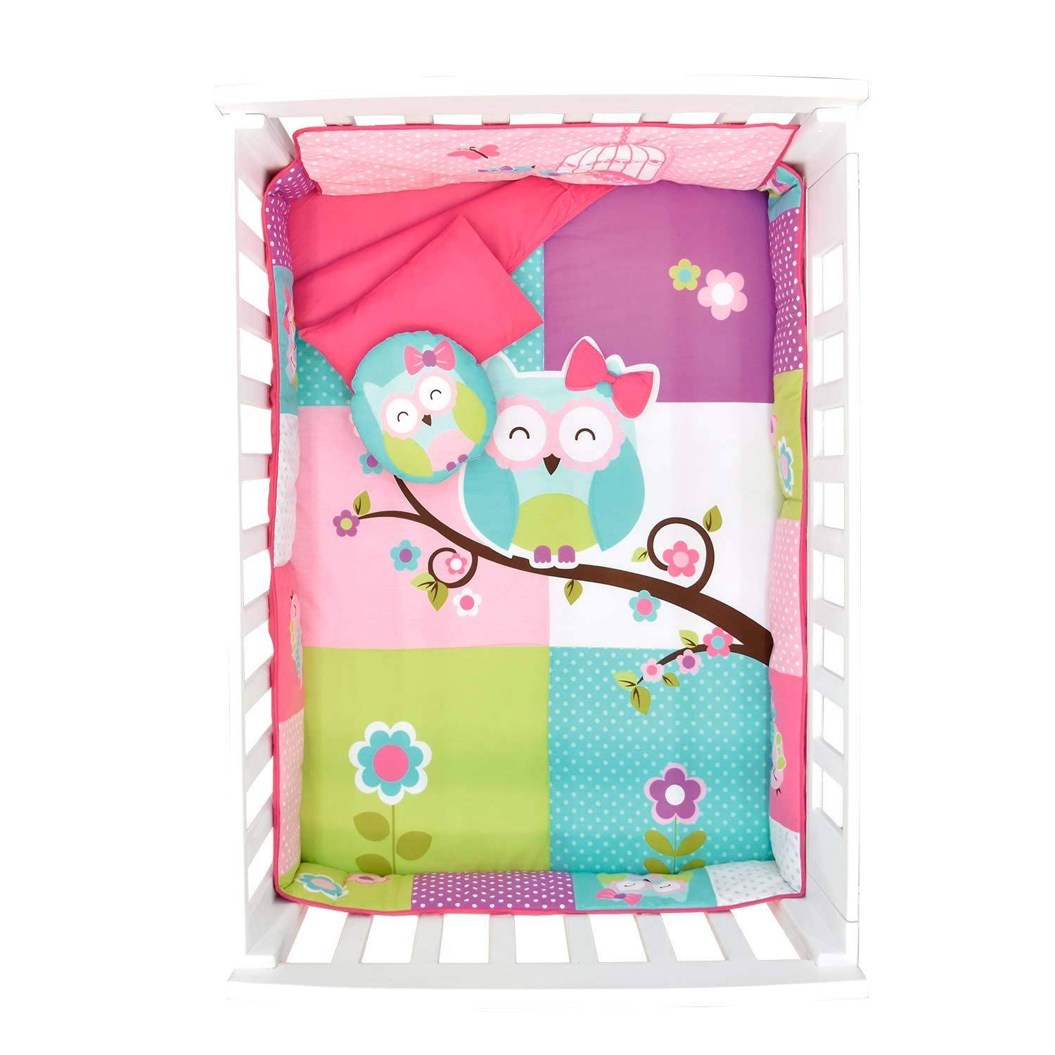 baby girl owl bedding