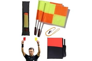 ARANZU Professional Soccer Referee Kit, Soccer Referee Starter Kit with Red Yellow-Cards Stainless Whistles Soccer Referee-Fl