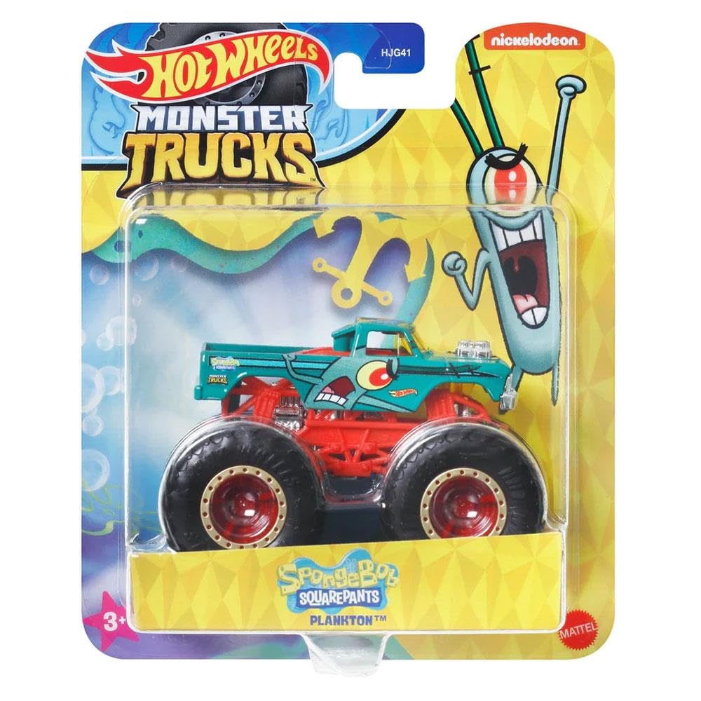 Hot Wheels Plankton Monster Trucks Spongebob Squarepants Series