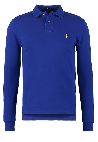 polo manica lunga slim fit uomo