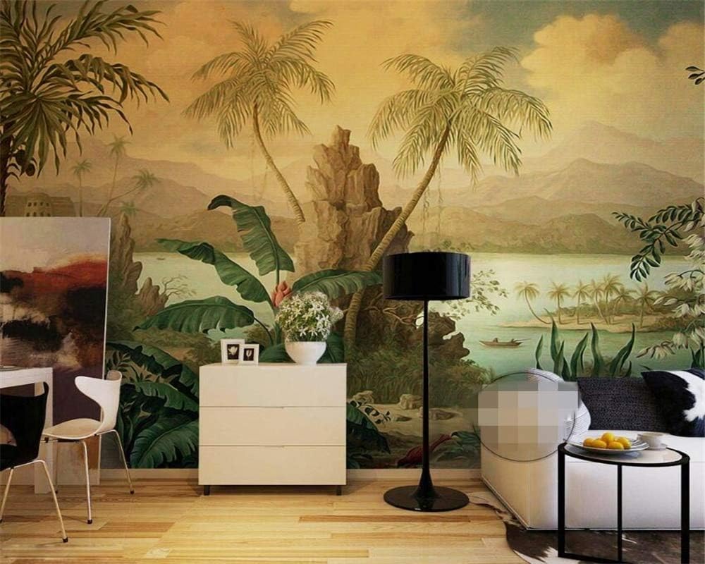 Papel pintado mural adhesivo de pared Papel pintado retro paisaje